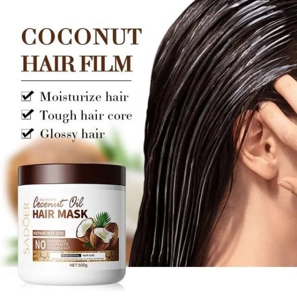 SADOER Nourishing hair mask with Coconut oil, 500 gr.